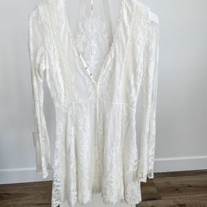 Free people sheer mini dress Lacey